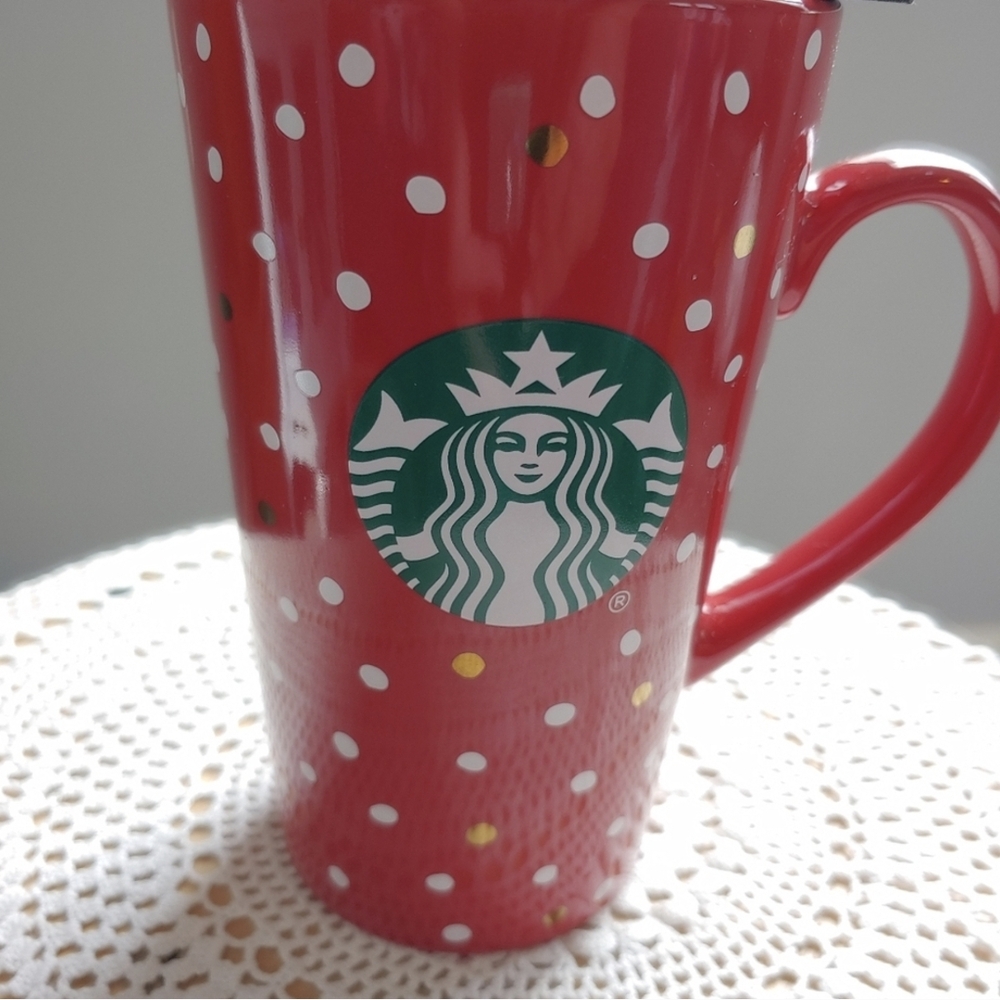 Starbucks Red Polka Dot Mug